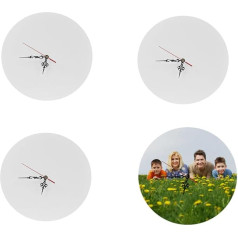 3 Pieces Sublimation Blanks Wall Clock, 30cm Round Sublimation Wall Clocks Silent Non Ticking Easy to Read Battery Operated Decorative Wall Clock for Home Kitchen Office School Hotel