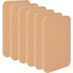 Pack of 6 Cork Coasters 30 x 20 cm for Pots, Baking Tray, Grid, Cork Pin Board, 30 mm Thick for Wall Decoration, DIY Cork Board, Cork Tiles Cork Panels, Wall Panels