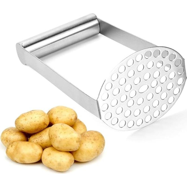 Stainless Steel Potato Masher for Mashed Potatoes, Jam, Vegetables and Fruits