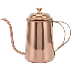 Schwanenhals-Kaffeekanne aus Edelstahl, 650 ml, verdickter 304-Kaffeekessel zum Übergießen, präzise Wasserflusskontrolle für Heim-Baristas, professionelles Brauen, wie abgebildet,