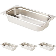 LACOR GN Container 1/3 176 x 325 x 65 Stainless Steel 66365Z, Silver (Pack of 4)