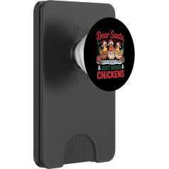 Lieber Weihnachtsmann, Bring einfach Hühner, lustige Weihnachtshühner PopSockets PopWallet für MagSafe