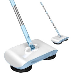 2 in 1 Carpet Sweeper Vacuum Cleaner Broom Powerful Manual Vacuum Cleaner Handheld Vacuum Mop Cleaning Machine with Cloth (with a Cloth)