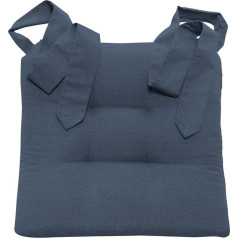 Jemidi Dining Room Chair Cushion - Seat Cushion with Ribbons for Rattan Chairs - Extra Thick and Comfortable, Linen Look