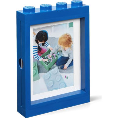 LEGO Picture Frame for Photos 10 x 15 cm Blue Stylish and Funny Photo Frame for Children, Bedroom Decoration, Perfect for Wall Art, Living Room Decor