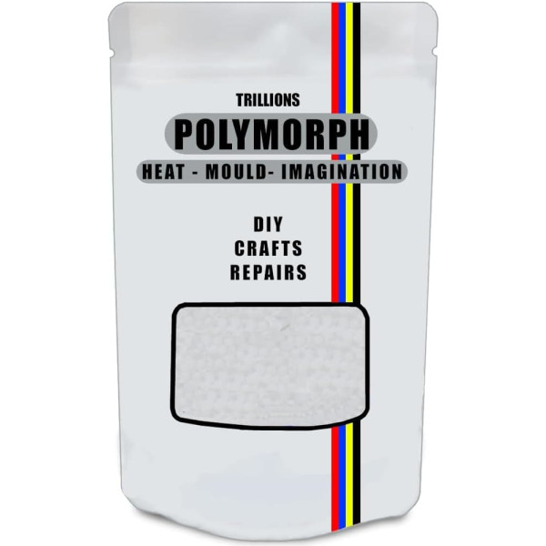 Hand Moldable Polymorph Plastic 5000g/5kg Thermoplastic Reheat Reuse Unlimited Uses Crafts DIY Repairs Modeling Prototypes Polymorph