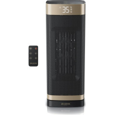 Brandson - Fan Heater Energy Saving Quiet - Oscillation - with Remote Control - Award Winners - Eco Mode - 2 Levels - Timer - Ceramic Heater - Bathroom Living Room Office Children's Room