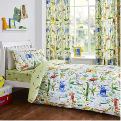 Bedlam - Jungle - Childrens Duvet Cover Set | Single Bed Size | Multicolour Bedding