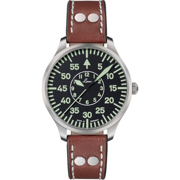 Laco Fliegeruhr Zürich.2 40 Made in Germany - 40mm Ø High Quality Quartz Watch - Type B - Unique Quality Outstanding Workmanship - Waterproof, Strap.