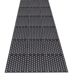Nisorpa Rubber Doormat Heavy Duty Indoor Outdoor 90x210cm Anti Fatigue Floor Protection Mat Drainage Door Mat Non-Slip for Industry Restaurant Bathroom