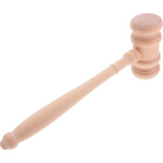 Professioneller Richterhammer aus Holz mit Block, stabiler Gerichtshammer aus Massivholz for Jurastudenten und Richter for effektive Entscheidungen