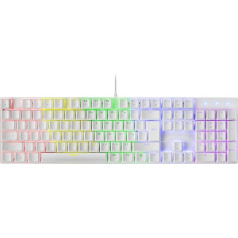 Mars Gaming Gaming MK422 White, Mechanical Keyboard RGB, Antighosting, Mechanical Switch Red, US Language, MK422WRUS