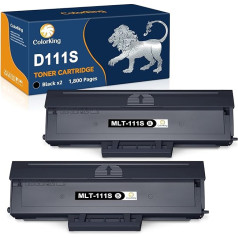 ColorKing MLT-D111S Toner Compatible with Samsung MLT-D111S MLT-D111L D111S D111L for Samsung Xpress M2070 M2070W M2070FW M2026W M2026 M2020 M2022W M2022 M2020W M2070 MF (Black, 2 Pack)