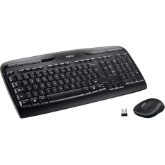 Logitech MK330 Wireless Keyboard and Mouse set, 2.4 GHz connection via USB Unifying receiver, 4 programmable G-keys, 12 to 24-month battery life, PC / Laptop, Scandinavian layout - Black