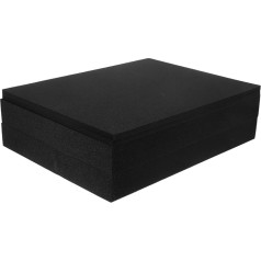 Cabilock Pack of 4 Hand Tearable Cut to Size Black Polyurethane Foam Flexible Foam Insert for Tool Box Camera Bags Packaging and Storage
