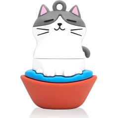 leizhan 32 GB USB Flash Drive USB Memory Stick USB Pen Cute Cat Design Memory Stick Suitable for Children Students Graduation Gift Souvenir - Cat