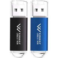 8GB USB Flash Drive Thumb Drives Data Storage USB Flash Drive (2 Pack, 8GB, Black-Blue)