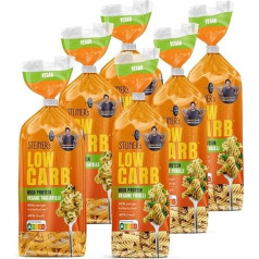 STEINER´s Low Carb High Protein Pasta Mix | 95% Less Carbohydrates | High Protein Tagliatelle + Fusilli | 49 g Protein | High Fibre (STEINER's High Protein Pastamix, 3 + 3 Pack)