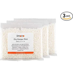 iimono Dry Konjac Rice - Low Calorie & Low Carbohydrate Konjac Rice (3 x 200g)