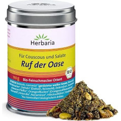 Herbaria Ruf der Oasis Organic 110 g M-Tin - Ready Organic Spice Mix for Oriental Dishes from Couscous or Bulgur such as Tabouleh - in Sustainable Aroma Protection Tin