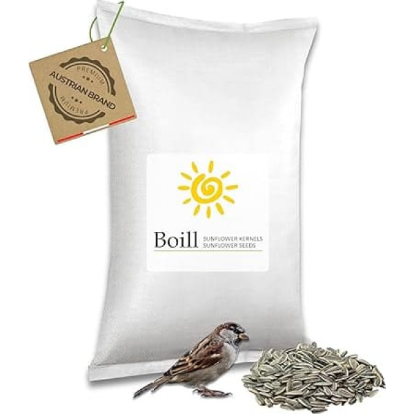 Sunflower Seeds, 100% Striped, 25 kg, Bird Feed Directly from the Manufacturer, Wild Birds, Garden Feed, New Harvest 2025, All-Year Food, Fat Food, 25,000 g