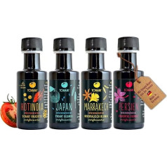 Tomami Spice Sauce Gourmet Set World Travel - Gift Box 4 x 45 ml - Culinary Spicy - Exquisite Spices & Umami Flavour - Oriental & Asian Food - Vegan, Gluten Free, Lactose Free, Soy Free
