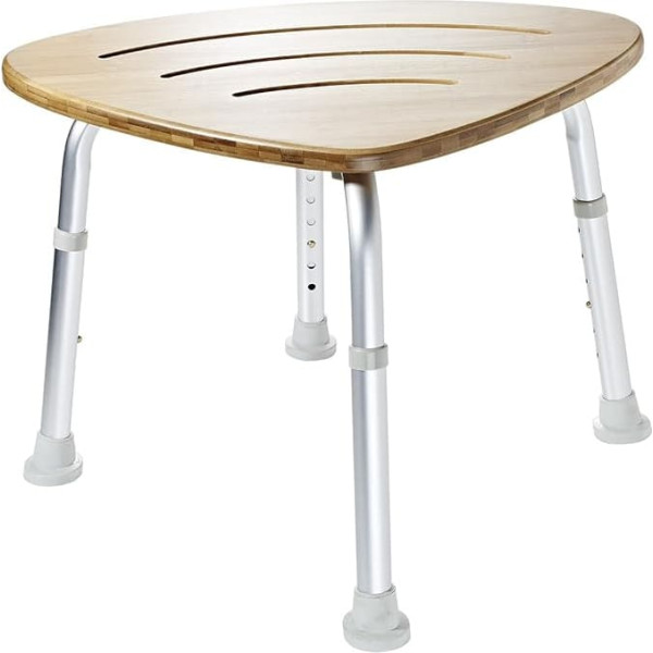 RIDDER Assistent A00502081 Bamboo Bathroom Stool 57 x 41 x 35 - 47 cm