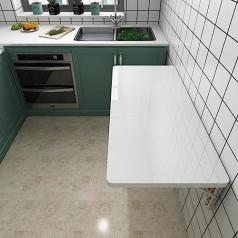 An der Wand montierter Klapptisch für Küche und Wäscherei, 60 x 40, 80 x 40, 120 x 50 cm, herunterklappbares Regal, Computertisch, Arbeitsstation für das Home Office, schwebender Klappschrei