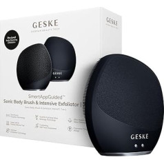 GESKE Sonic Body Brush & Intensive Exfoliator | 7 in 1 | Electric Body Cleaning Brush & Intensive Scrub | Deep Cleansing | SmartSonic Pulsation | Soft Silicone Nubs & Handy Design