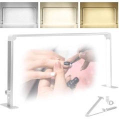 Crescent Moon Lamp 80 cm Nail Desk Lamp 3 Modes 3000K-6000K Dimmable LED Manicure Light, Nail Table Lamp, Desk Lamp for Nail Tech, Eyelash Extension, Tattoo, Eyebrows