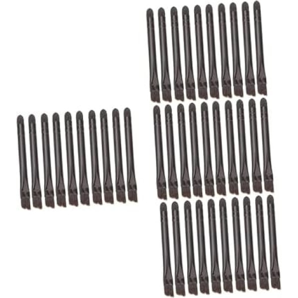 FRCOLOR Pack of 40 Eyeshadow Brushes, Black Eyeshadow, Black Makeup Brushes, Eye Makeup Brushes, Eyeshadow Brushes, Eyebrow Brushes, Disposable Makeup Applicator, Double-Sided