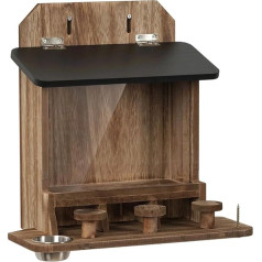 Futterstation für Eichhörnchen, Haus aus Holz, lustig, wasserdicht, Futterstation mit Erdnüssen für Eichhörnchen – für Futterstation Mais, Außenbereich, Garten, Hof,