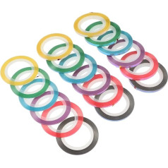 18rollen Nagelstreifenaufkleber Nailartklebeband Manikürezubehör Nagelbandlinien Aufkleber Für Diy Nägel Farbige Streifenklebebänder