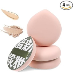 Korean Makeup Sponge for Foundation, Concealer and Powder, Droplet Setting Powder Puff Makeup Pillow Foundation Sponge Blender Sponge for Liquid, Cream and Powder (Large Size) - B, 4