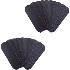 Healifty 40 Pieces Foot File Replacement Sandpaper Pedicure Refill Pads Foot File Exfoliating Scrubber Pedicure Accessories Black