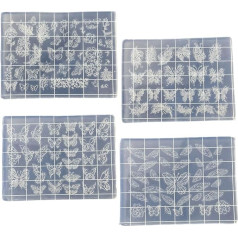 4PCS Silikon Nägel Kunst Form Zubehör Formen Schmetterlings Thema, dekorative Formen, Textur für verschiedene Arten, professionelles Design Werkzeug