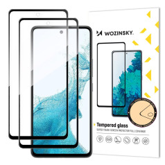 Īpaši izturīgs pilnekrāna rūdīts stikls ar rāmi priekš Samsung Galaxy A53 5G melns 2 gab.