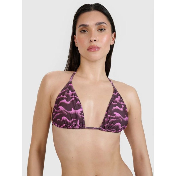 Sieviešu bikini krekliņš ar apkakle 4F 4FWSS25UBKTF075-50A / L