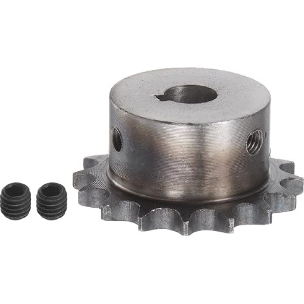sourcing map 06B Roller Sprocket 16T Division 3/8 Inch 12 mm Bore A3 Carbon Steel