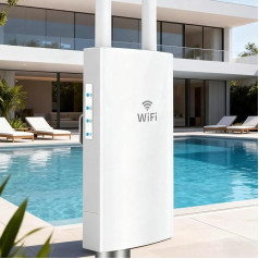 Outdoor WLAN Access Point 1200 Mbit/s, 2 Antenna, Dual Band, 2 Gigabit LAN, 48 V PoE, IP66 Dust and Water Protection, WPS Quick Connection, MU-MIMO, 3-in-1 Mode (AP/Repeater/Router)