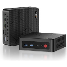 BOSGAME E4 Windows 11 Pro Business Mini PC AMD Ryzen 5 3550H, 4 Cores, 8 Threads, up to 3.7GHz, 16GB DDR4 RAM, 512GB SSD, 4K@60Hz Triple Display, HDMI, DP, Type-C, USB3.2, Dual LAN