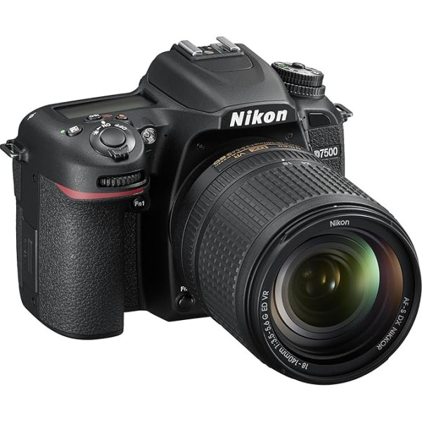Nikon D7500 Digital SLR Camera with Lens AF-S DX Nikkor 18-140mm f/3.5-5.6G ED VR, 20.9 Megapixels, Wi-Fi, Bluetooth, SD 8 GB 300 x Premium Lexar, Black