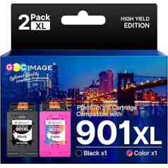 GPC IMAGE 901XL 901 XL Multipack Compatible with HP 901 Printer Cartridges for HP Officejet 4500 Printer Cartridges J4580 J4680 J4524 J4535 J4540 J4550 J4585 J4624 J4660 J4680c J480c J488 60 G5 610