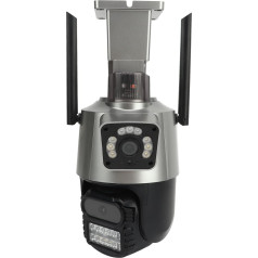 400W IP66 Wireless Security Camera with Dual Screen Waterproof Night Vision 2 Way 100-240V Outdoor Security Camera (EU Plug)