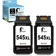 Penguin 545XL Remanufactured Printer Cartridges for Canon PG-545XL 545XL for MG2555S iP2850 MG2450 MG2550S MG2950 MG3051 MG3053 MX495 MG2550 TR4550 TS205 Printers (2 Black)