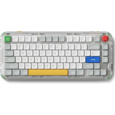 nuphy Kick75 Wireless Low Profile Mechanical Keyboard with Volume Control, 75% Hot Swappable RGB Custom Keyboard, 80 Keys, with PBT Keycaps, BT/2.4G/USB-C (Red Nano Swithc)