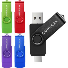 USB 2 in 1 OTG Type C USB 2.0 Rotatable Date Memory Stick Android Smartphone Macbook Tablet PC (8GB)