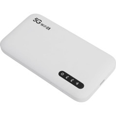 Travel 5G WiFi Hotspot with 2.77Gbps DL, 1.25Gbps UL, 16 Devices WiFi 6 Support, 6100mAh Battery for Long Life, 5G NR and 4G TDD Network Bands, Dust and