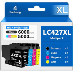 SANCTink LC427 LC427XL Cartridges Compatible with Brother 427 LC 427VAL Ink Cartridges, LC-427XL Printer Cartridges for Brother HL-J6010DW Cartridges, MFC-J5955DW, MFC-J6955DW, MFC-J6959DW,