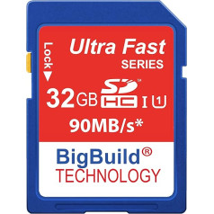 32GB Ultra Fast 90MB/s Memory Card for Nikon D3500 Camera Class 10 SDHC